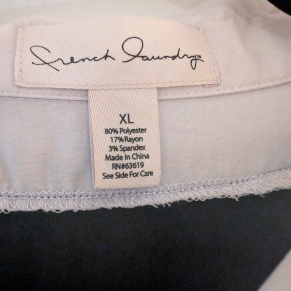 French Laundry Black and White Buttoned Top - Picture 5 of 12